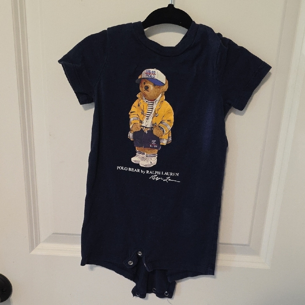 Ralph Lauren Polo Bear Baby Romper